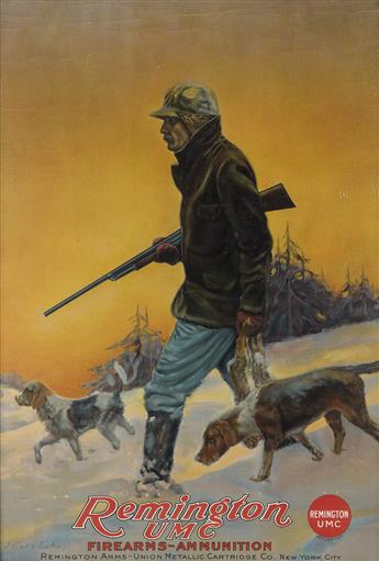 VARIOUS ARTISTS. [HUNTING & AMMUNITION.] Three posters. Sizes vary.
